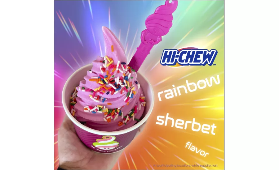 Menchie's releases HI-CHEW Rainbow Sherbet flavor