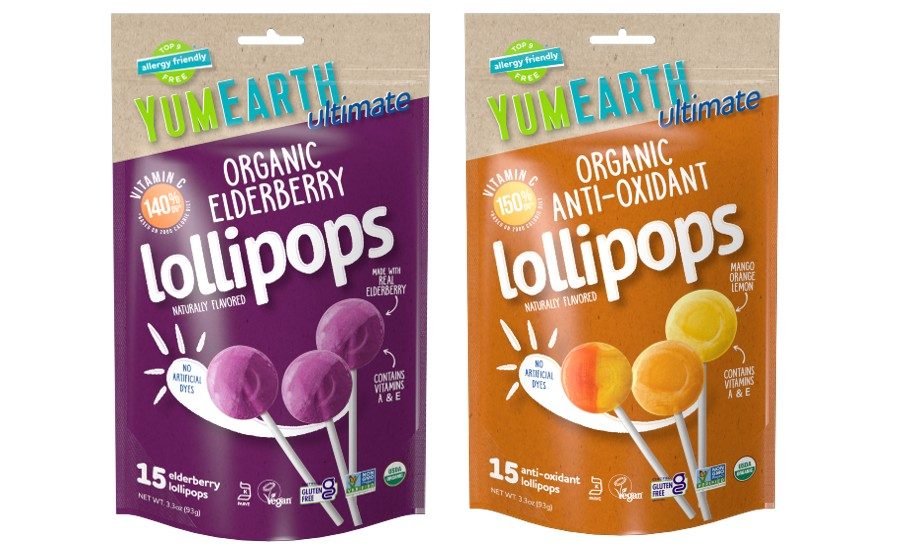 YumEarth debuts elderberry, antioxidant lollipops | Snack Food ...