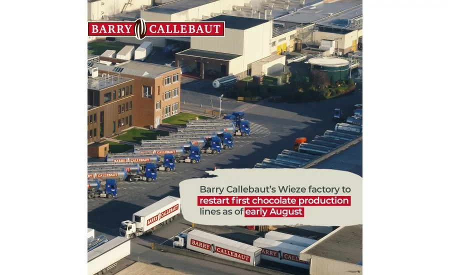 Barry Callebaut to restart Wieze chocolate production lines next month