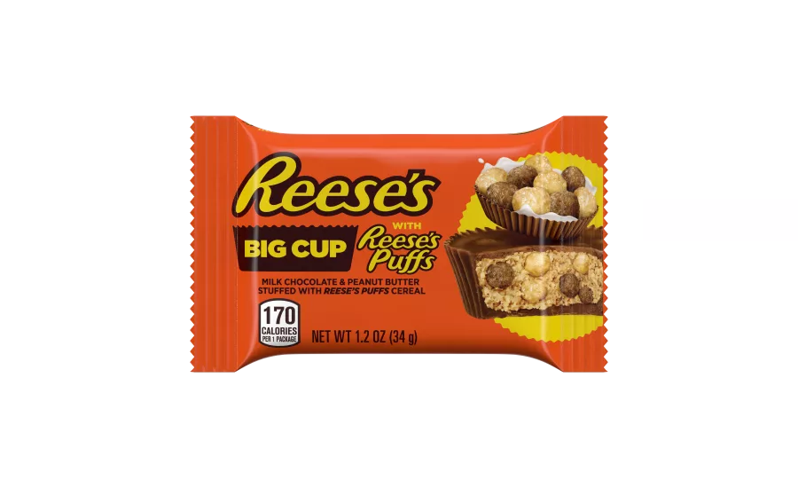 Reese's Big Cup introduces Big Cup stuffed with Reese's Puffs Cereal