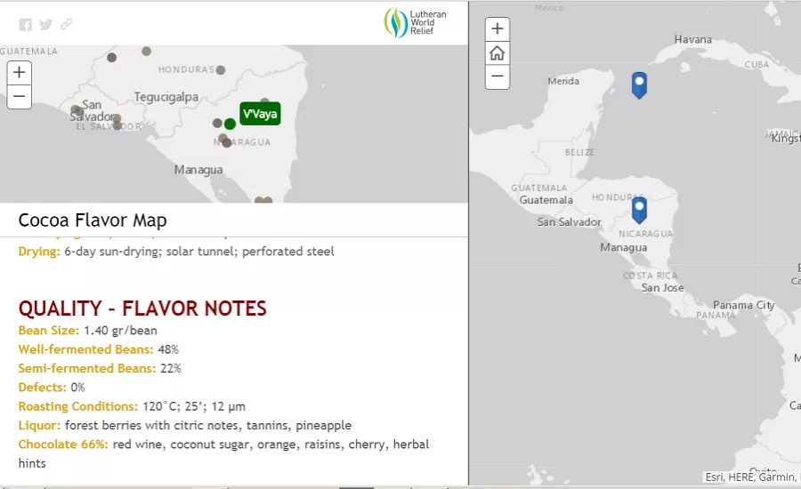 Lutheran World Relief Cocoa Map