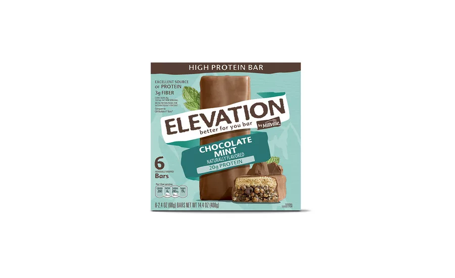 ALDI-exclusive Elevation by Millville High Protein Bars lived up to its name by containing 20 grams of protein and 13 vitamins and minerals in each bar.