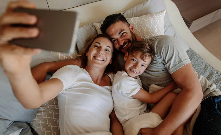 Millennial family stock