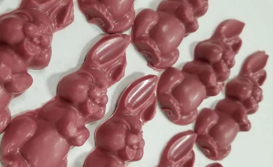 Ruby chocolate bunnies