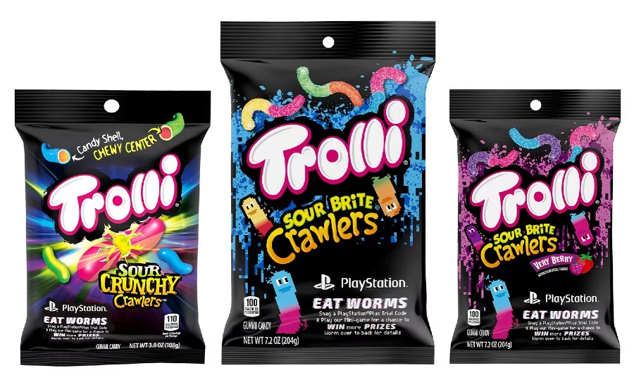 Trolli video game packaging