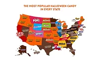 Halloween candy map Halloween candy map