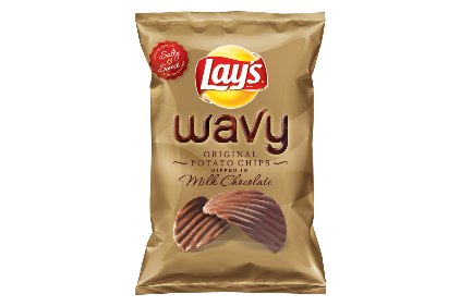 Lays Wavy Original Potato Chips Dipped in Milk Chocolate