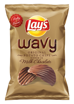 Lays Wavy Original Potato Chips Dipped in Milk Chocolate