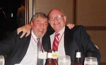 Former Stroud Jordan Award recipients Reg Ohlson (formerly with Mars) and Patrick Hurley (Spangler Candy Co.) during last night’s Stroud Jordan Award banquet.