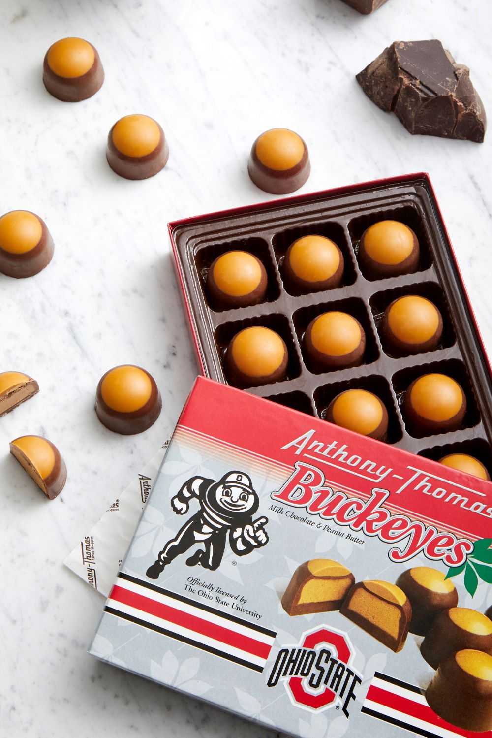 chocolate and peanut butter buckeyes
