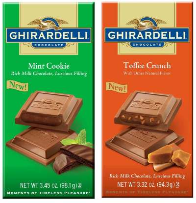 Ghiradelli Filed Bars Mint Chocolate Toffee Crunch