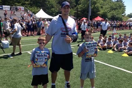 Welchs Fruit Snacks Dante Randall Black and John Bergeron at Rob Gronkowskis ProCamps