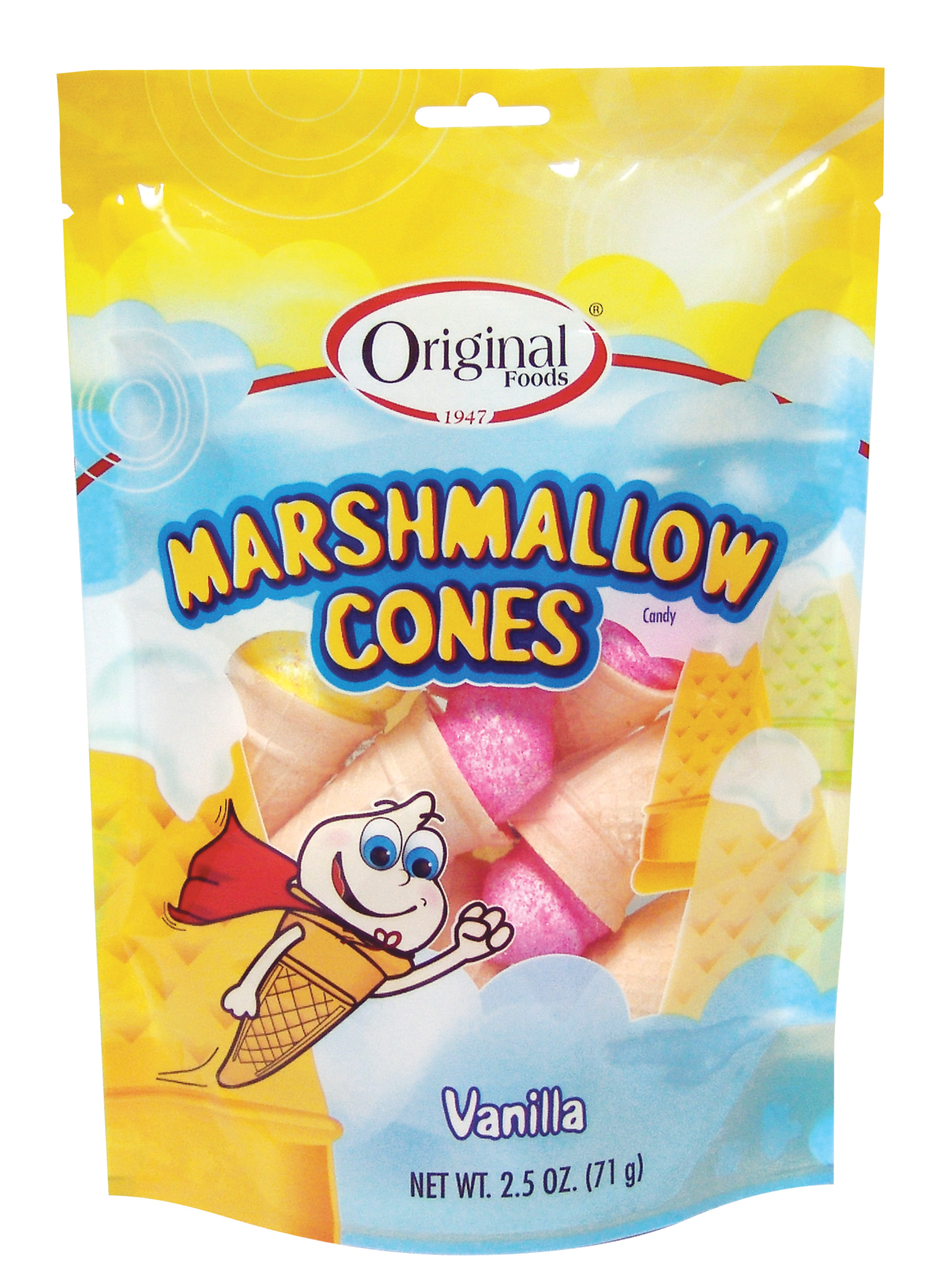 Marshmallow cones original foods