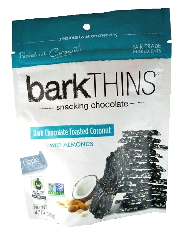Bark Thins Dark Chocolate Toasted Coconut with Almonds gourmet premium