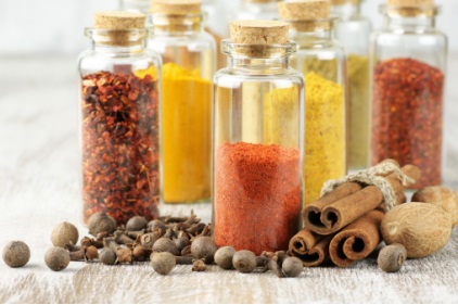 Spice-filled jars