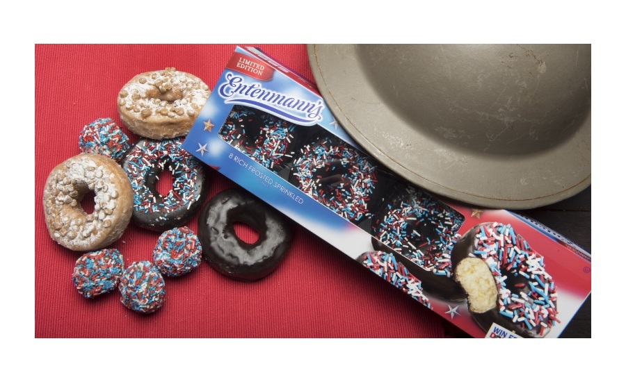 Entenmann's Rich Frosted Patriotic Donuts