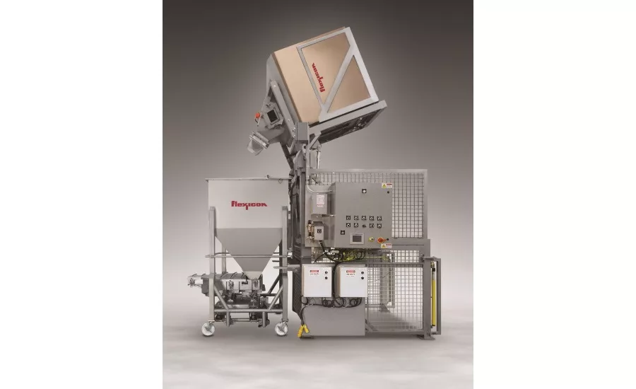 Flexicon sanitary high lift box dumper