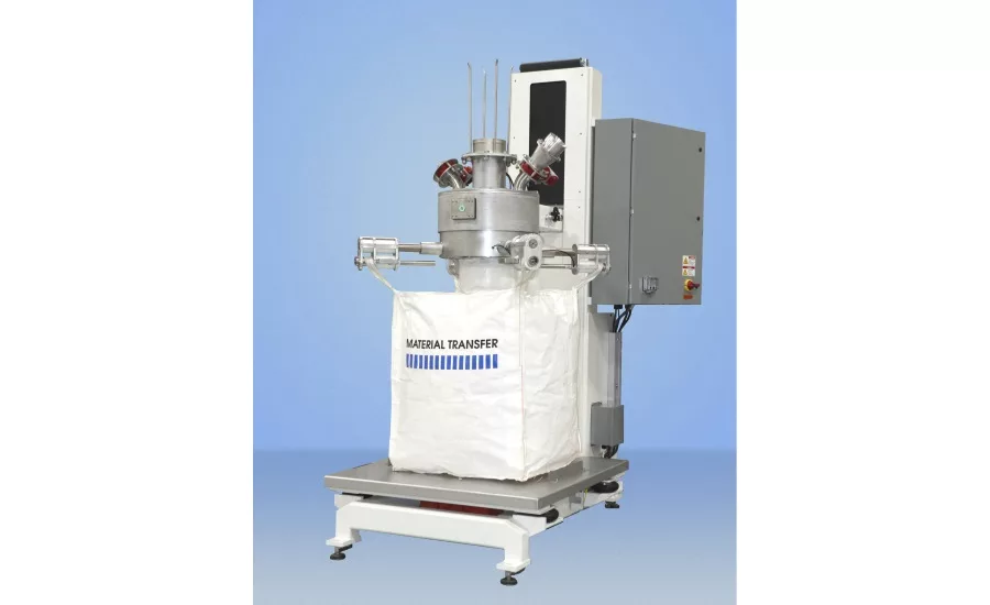 Material Transfer bulk bag filler with FDA white finish and food grade contact surfaces - new design