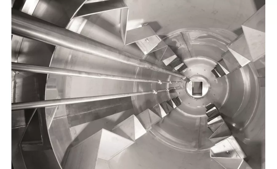 Munson rotary continuous mixer for bulk material in high volumes