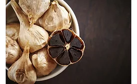 aged black garlic