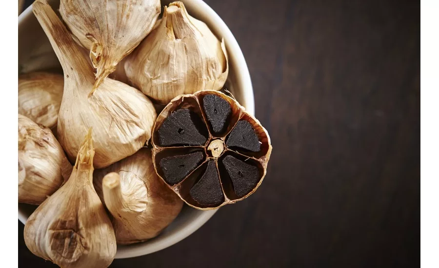 aged black garlic