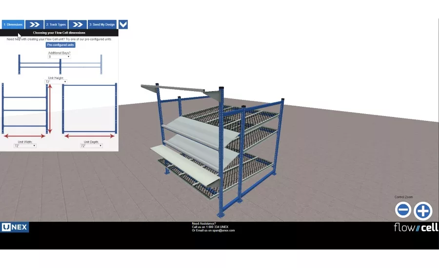 UNEX Manufacturing flow cell configurator