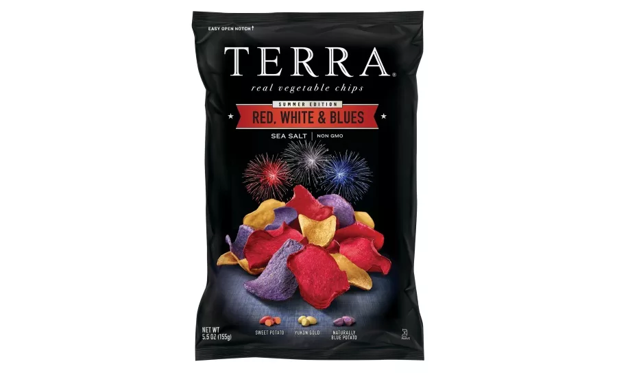 Terra Red, White and Blues veggie chips