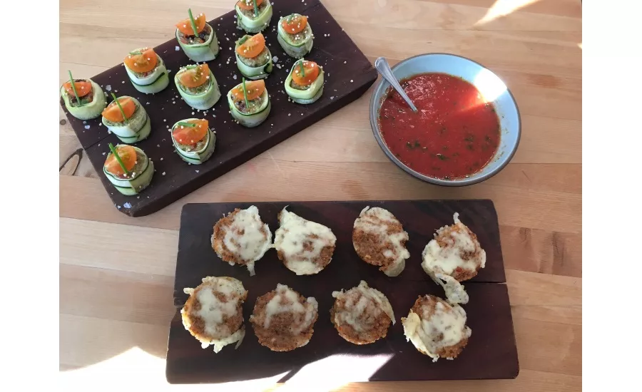 Quinoa pizzas in Saskatoon, Saskatchewan.