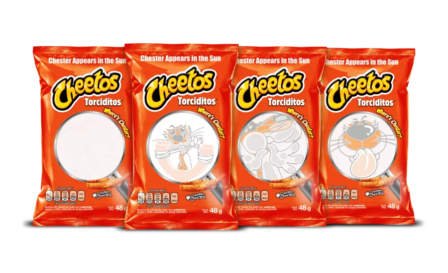 Chester, Cheetos bags