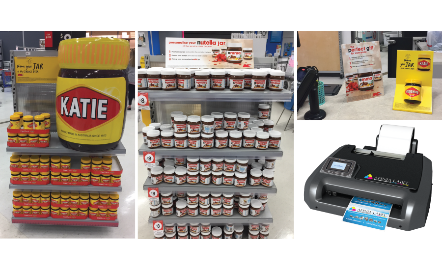 Afinia Label partnership with HP and Kmart Australia and Nutella
