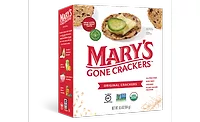 Marys Gone Crackers donates over 100 cases of snacks to local organizations and frontline COVID-19 workers Marys Gone Crackers logo