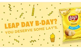 Lay’s chips in on Leap Day birthday celebrations with free potato chips for Leaplings