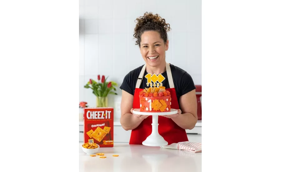 Cheez-It celebrates 100th birthday with Limited Edition Cheez-It Cheez-Itennial Cake, crafted by celebrity chef Stephanie Izard