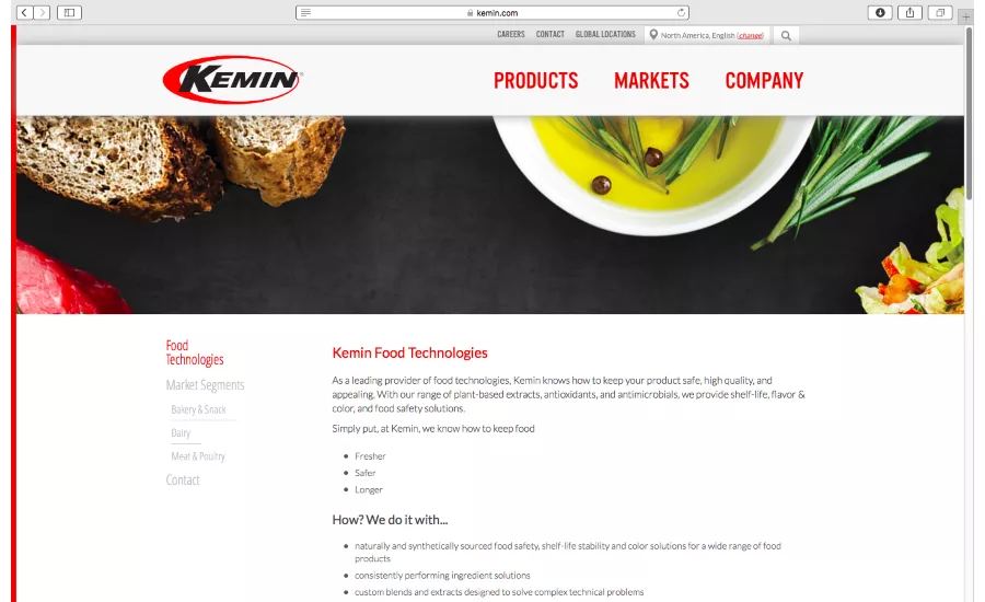 Kemin Food Technologies new website