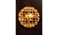 waffle with yellow field peas
